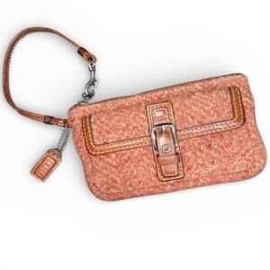 Coach Scaro Hampton Soho Herringbone Wool Tweed Wristlet